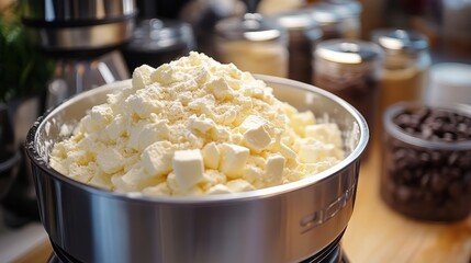 a close up of a food processor