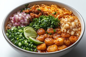 Spicy Ramen Noodles with Toppings