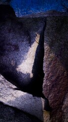 shadows and light on rocks