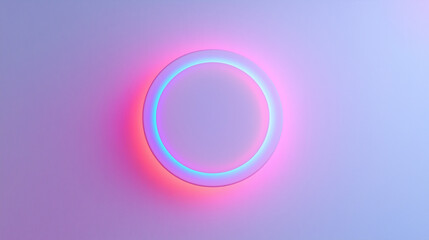 Przycisk mocy w nowoczesnym stylu neomorfizmu, wyróżniający się delikatnymi, miękkimi cieniami na białym tle. 