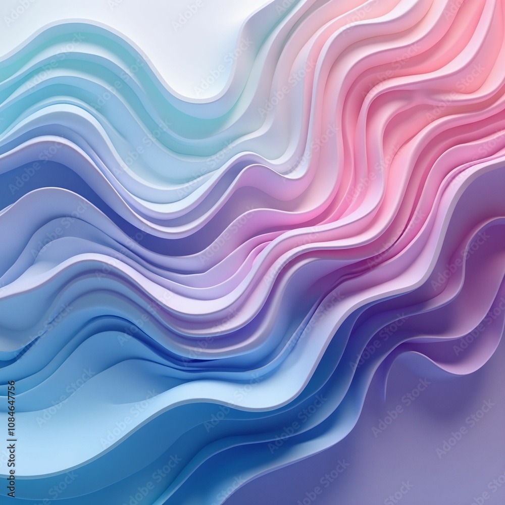 Poster abstract background A symphony of pastel hues, flowing and rippling in a mesmerizing display of abstract form.