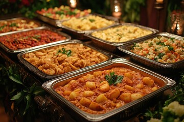 Obraz premium Delicious Buffet Spread: A Culinary Delight