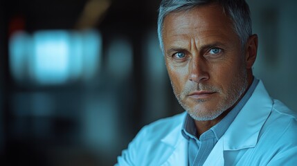 a man in a white coat