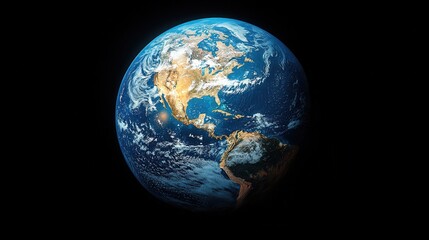 Fototapeta premium a planet earth with continents and continents