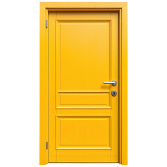Bright Yellow Door with Modern Design