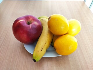 Fresh Fruits On Plate