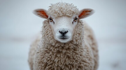 Obraz premium a sheep standing on a white background