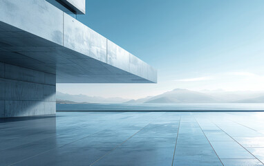 Minimalist modern art building space structure