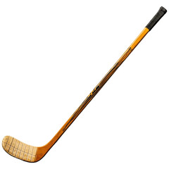 Classic Wooden Hockey Stick Isolated on White Background