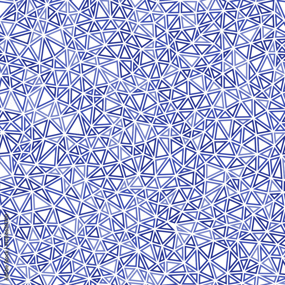 Poster abstract mosaic background. tiny triangles size. monotone style. geometric shapes outlined. repeatab