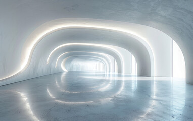 Obraz premium Minimalist modern art building space structure