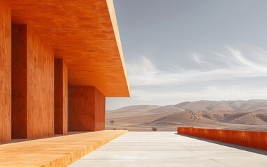 Minimalist modern art building space structure