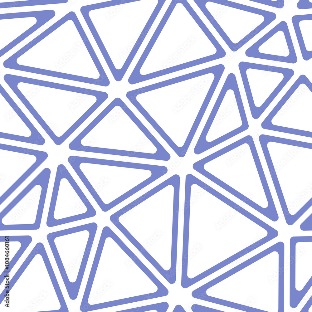 Poster mosaic triangles shapes background. big triangles size. solid color style. rounded triangular cells 