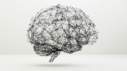 Innovative neural network visualization digital art abstract environment 3d perspective technology concept for brain exploration