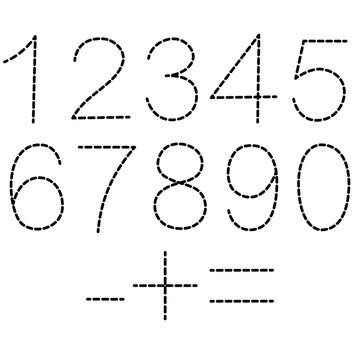 Number tracing guide preschool