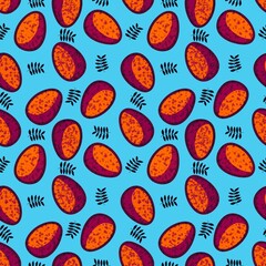 Easter seamless pattern with eggs for wallpaper and fabrics and textiles