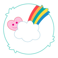 Care Bears Belly Badges Bundle clipart design Cute kawaii Cartoon 