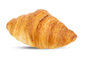 Homemade croissant isolated on transparent png