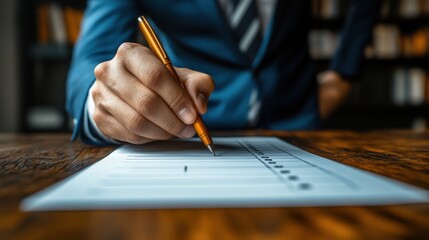 business performance checklist businessman doing online checklist survey filling out digital form checklist take an assessment questionnaire evaluation online survey online exa