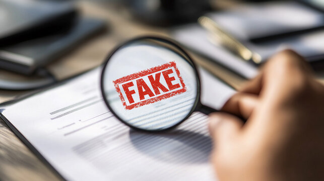 Detecting Fraud Magnifying Glass on Fake Document