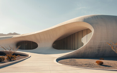 Minimalist modern art building space structure
