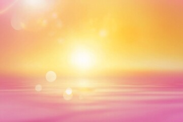 Obraz premium Serene Sunset Over Calm Waters: A Dreamy Seascape