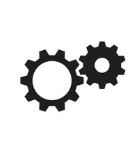 Gears icon isolated stock illustration