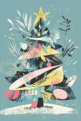 Beautiful Christmas Tree Painting