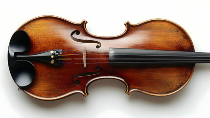 Fototapeta premium Violin Close-Up, Top View
