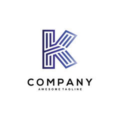 Letter K logo design for business