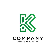 Letter K logo design for business