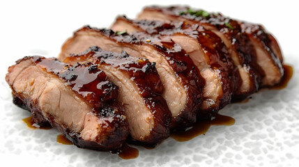 Grilled Pork Slices with Glaze - Realistic Food Image