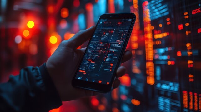 cyberattack cybercrime hacker smartphone internet web hack technology digital mobile phone in scammer hand data protection secured internet access cybersecurity banner stealing data informatio