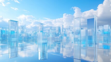 Obraz premium Crystal Cityscape