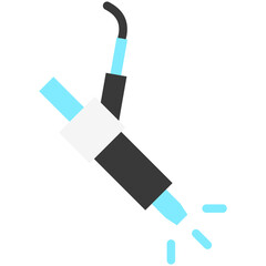 Fuel Injector flat color icon. use for modern concept, print, UI, UX kit, web and app development. Vector EPS 10, related to car service, auto garage, car spare part.