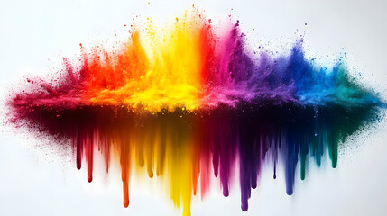 Abstract Rainbow Explosion Illustration