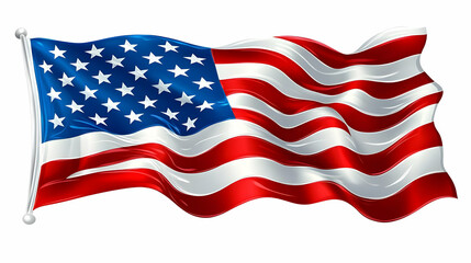 Waving American Flag Illustration