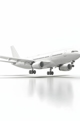 Obraz premium White Airplane 3D Render