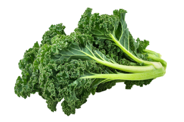 Chinese kale vegetable isolated png on a transparent background