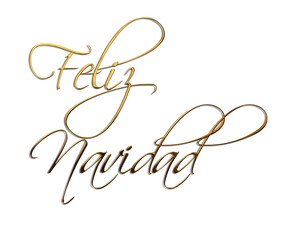 Elegant golden feliz navidad lettering celebrating christmas festivities