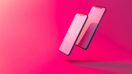 Mockup smartphone. Mobile phone blank white screen for presentation copy space, place for text