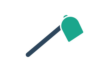 Hoe icon. solid icon style. icon related to gardening. gardening tools elements vector illustration