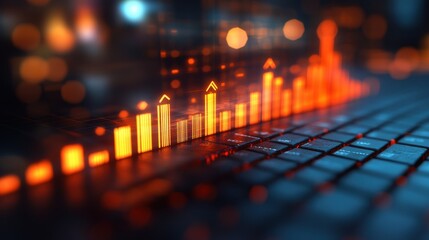 startup business trend growth concept improve development chart of company graph upward arrow grow up plan best sale performance return on investment stock opportunity success challenge strateg