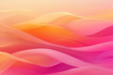 Obraz premium Soft Gradient Waves: A Harmonious Blend of Pink and Orange Hues