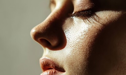 In this case, the nasal septum was deviated after a rhinoplasty