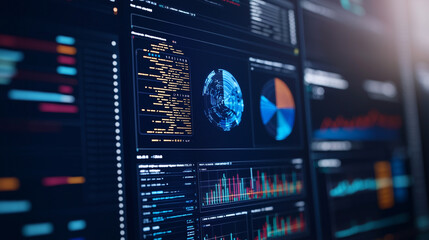 Fototapeta premium AI Powered Analytics Dashboard with Data Visualization