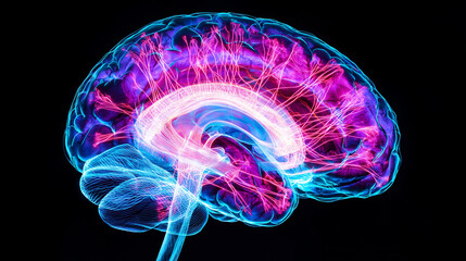 High Resolution Brain Scan with Neural Connections and Anatomy