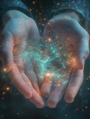 Fototapeta premium Mystical Energy Orb in Hands