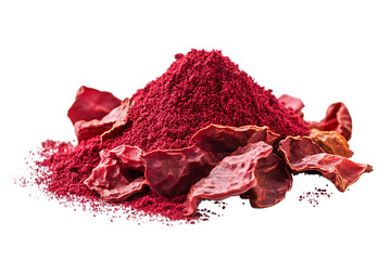 Powdered dried red pepper isolated png on a transparent background