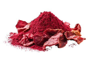 Powdered dried red pepper isolated png on a transparent background